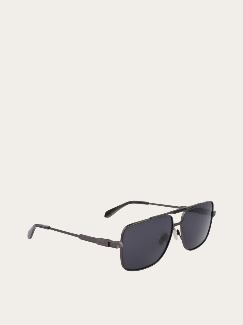Ferragamo | Men's Sunglasses - Gunmetal/Grey