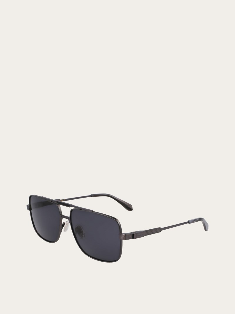 Ferragamo | Men's Sunglasses - Gunmetal/Grey