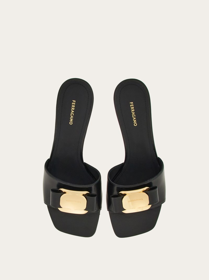 Ferragamo | Women's New Vara Plate Slide - Black