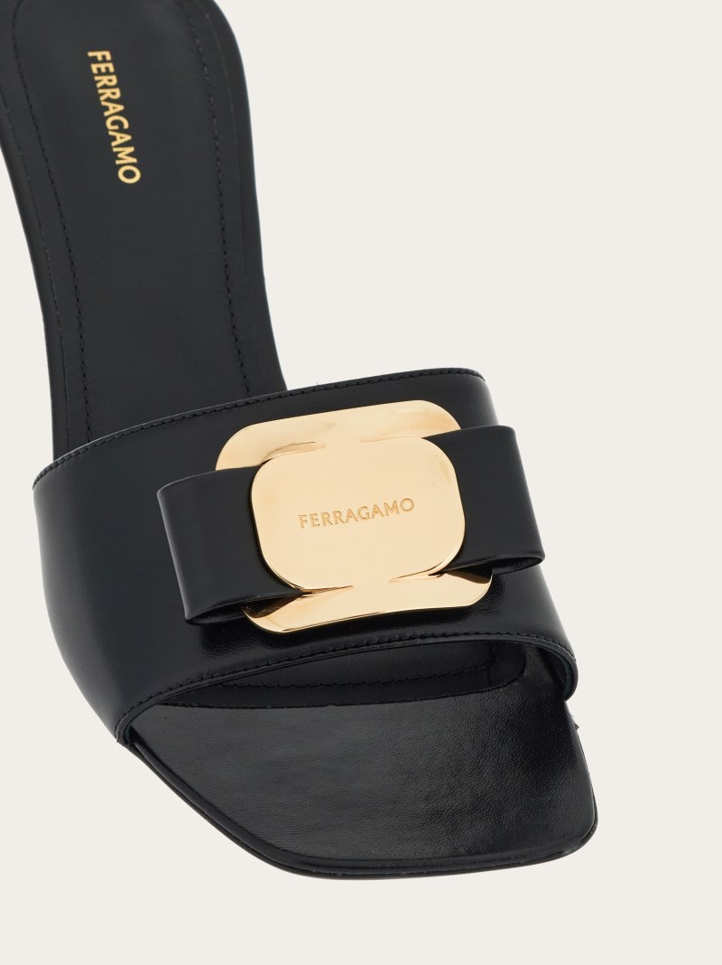 Ferragamo | Women's New Vara Plate Slide - Black