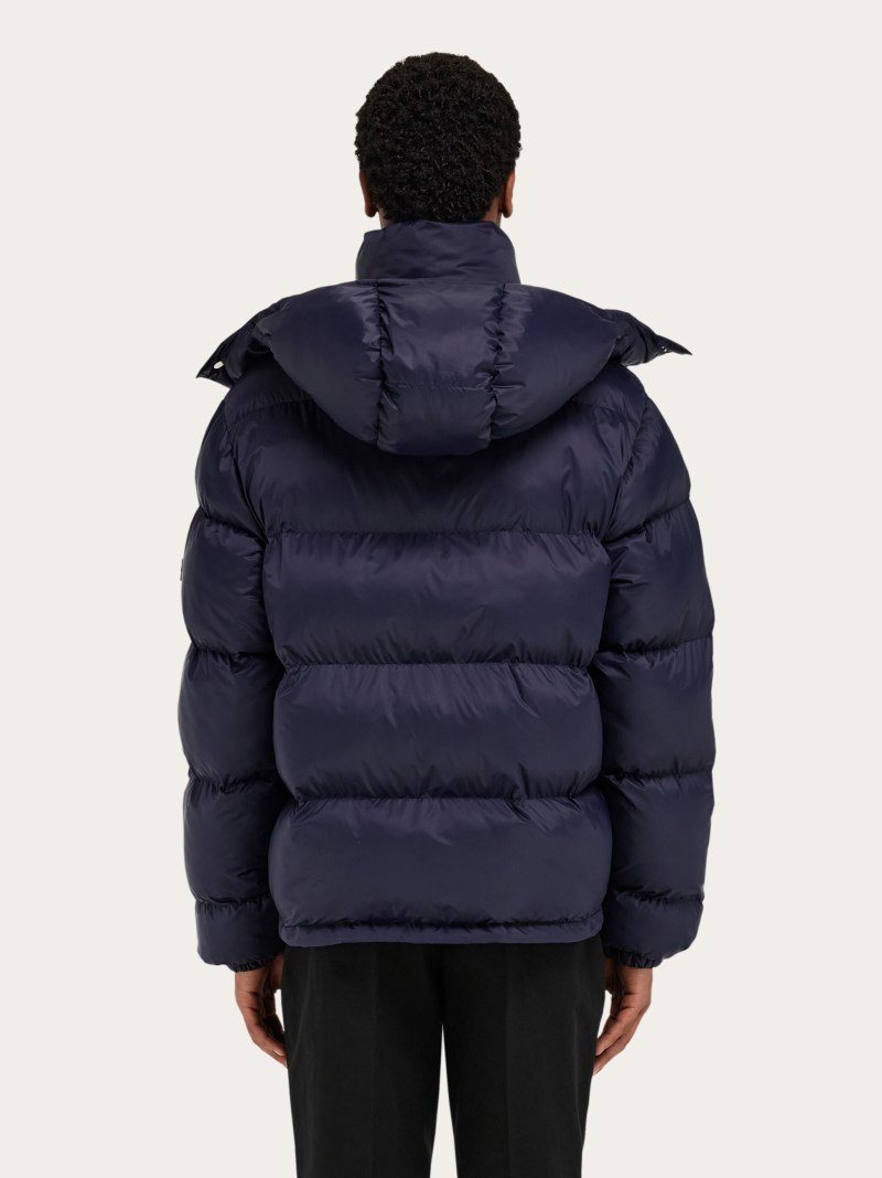 Ferragamo | Men's Padded Jacket In Ultralight Nylon - New Navy Blue