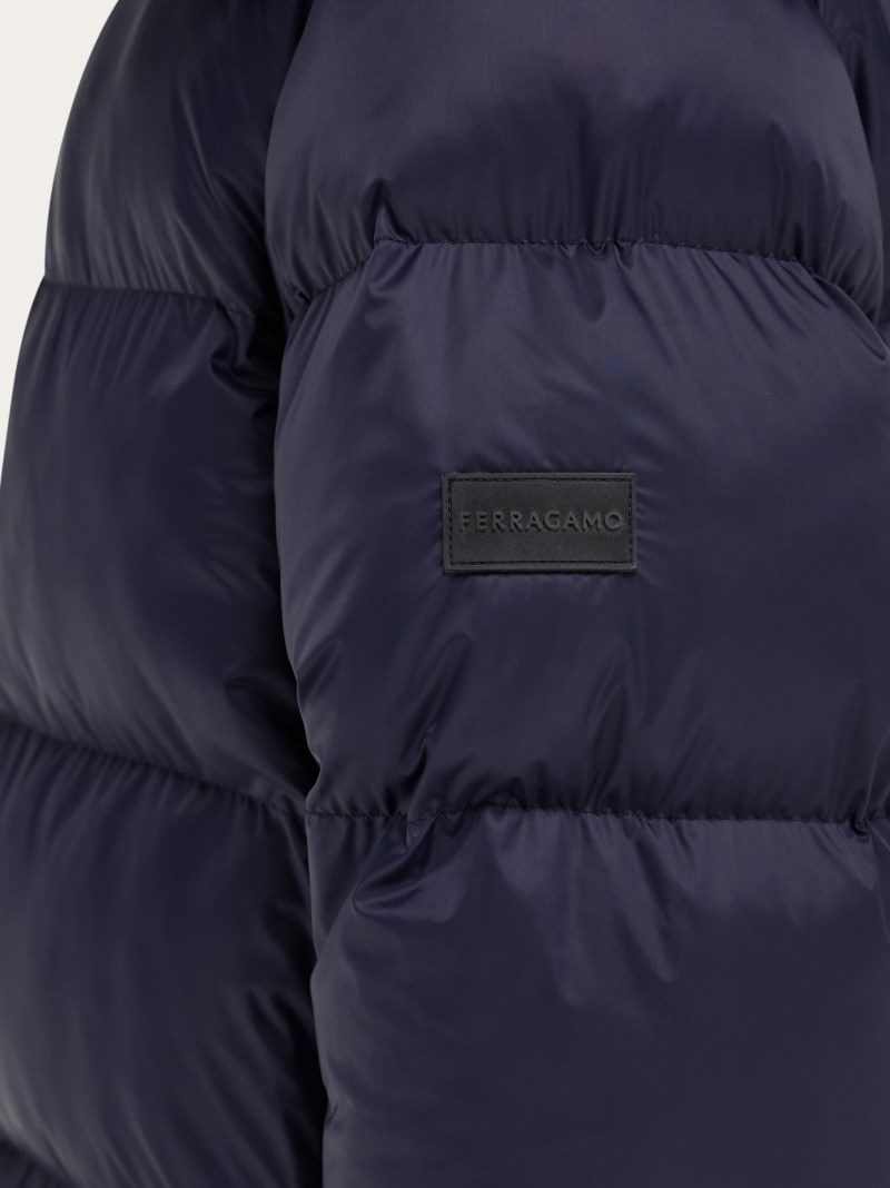 Ferragamo | Men's Padded Jacket In Ultralight Nylon - New Navy Blue