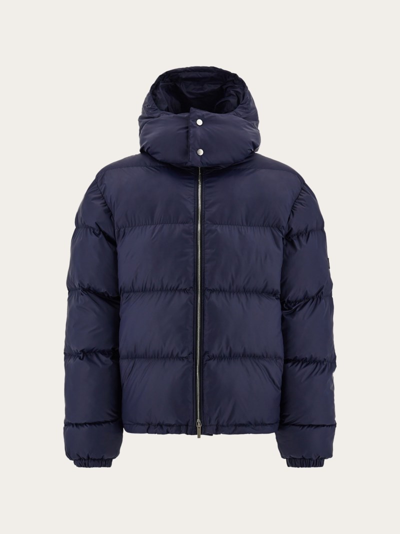 Ferragamo | Men's Padded Jacket In Ultralight Nylon - New Navy Blue