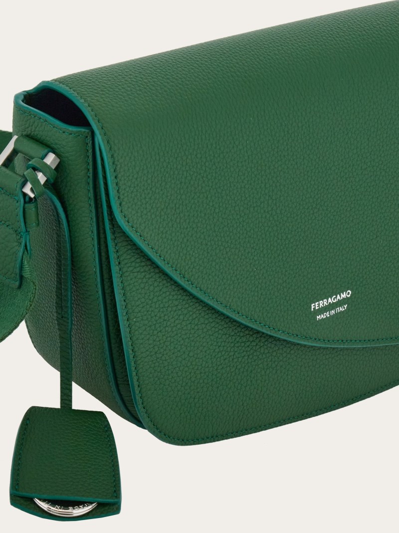Ferragamo | Men's Fiamma Crossbody Bag - Forest Green