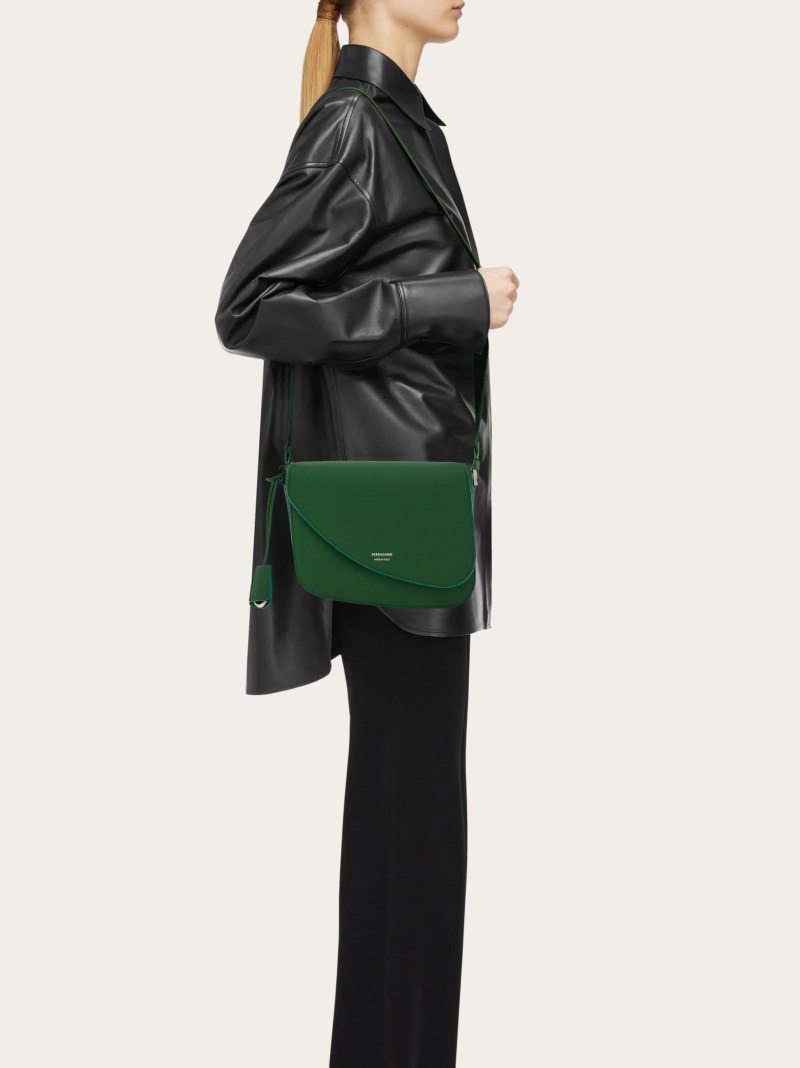 Ferragamo | Men's Fiamma Crossbody Bag - Forest Green