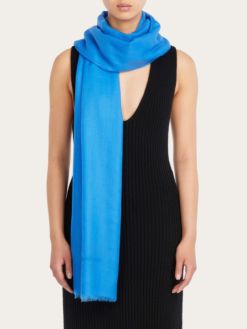 Ferragamo | Women's Cashmere Shawl - Denim
