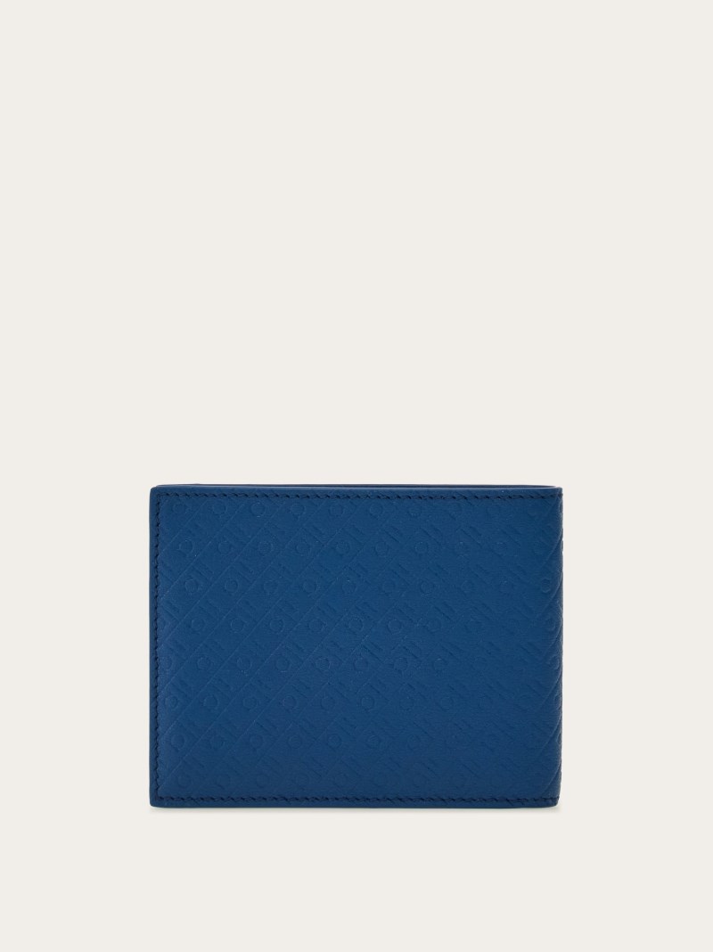 Ferragamo | Men's Monogram Wallet - Blue Teal