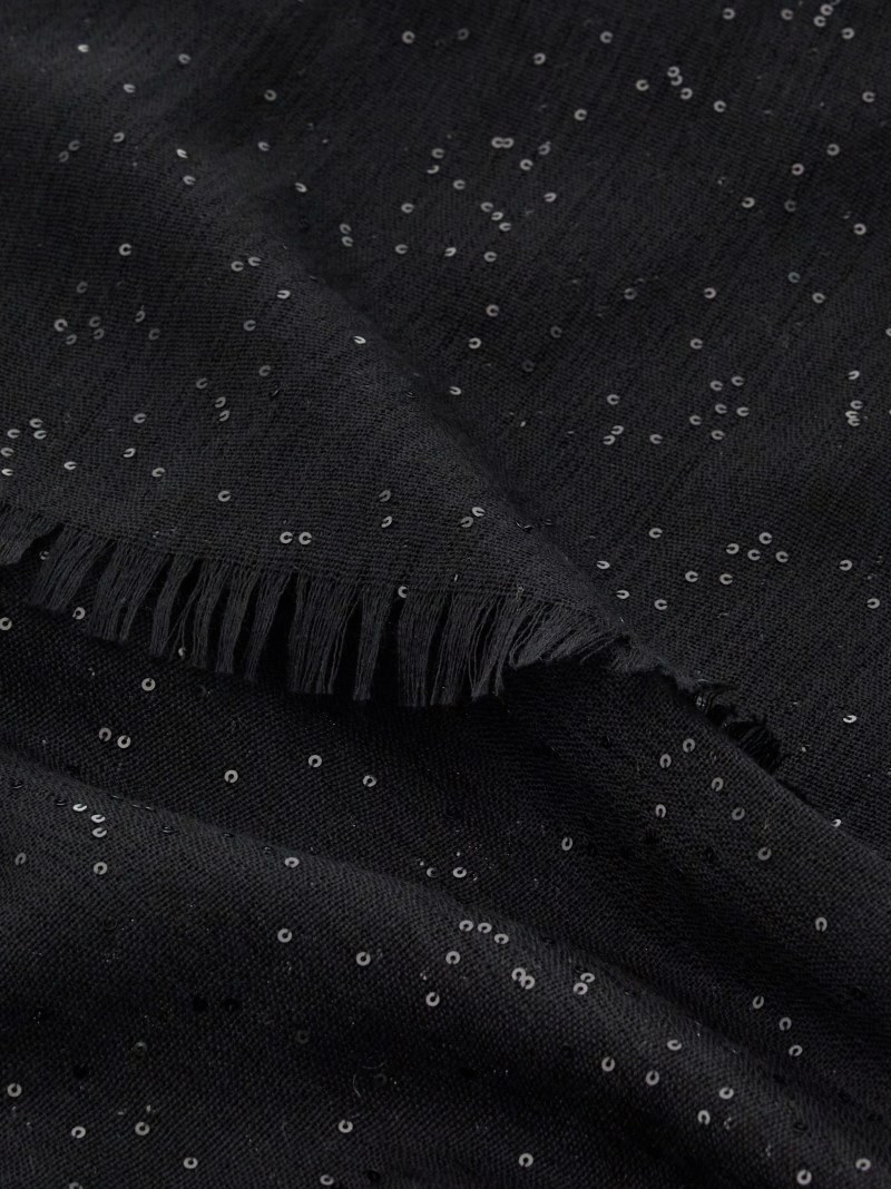 Ferragamo | Women's Micro Paillette Stole - Black