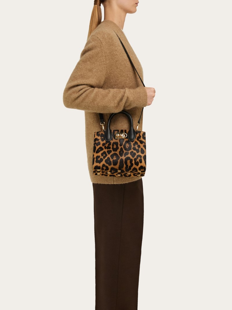 Ferragamo | Women's Studio Box Bag - Leopard Print