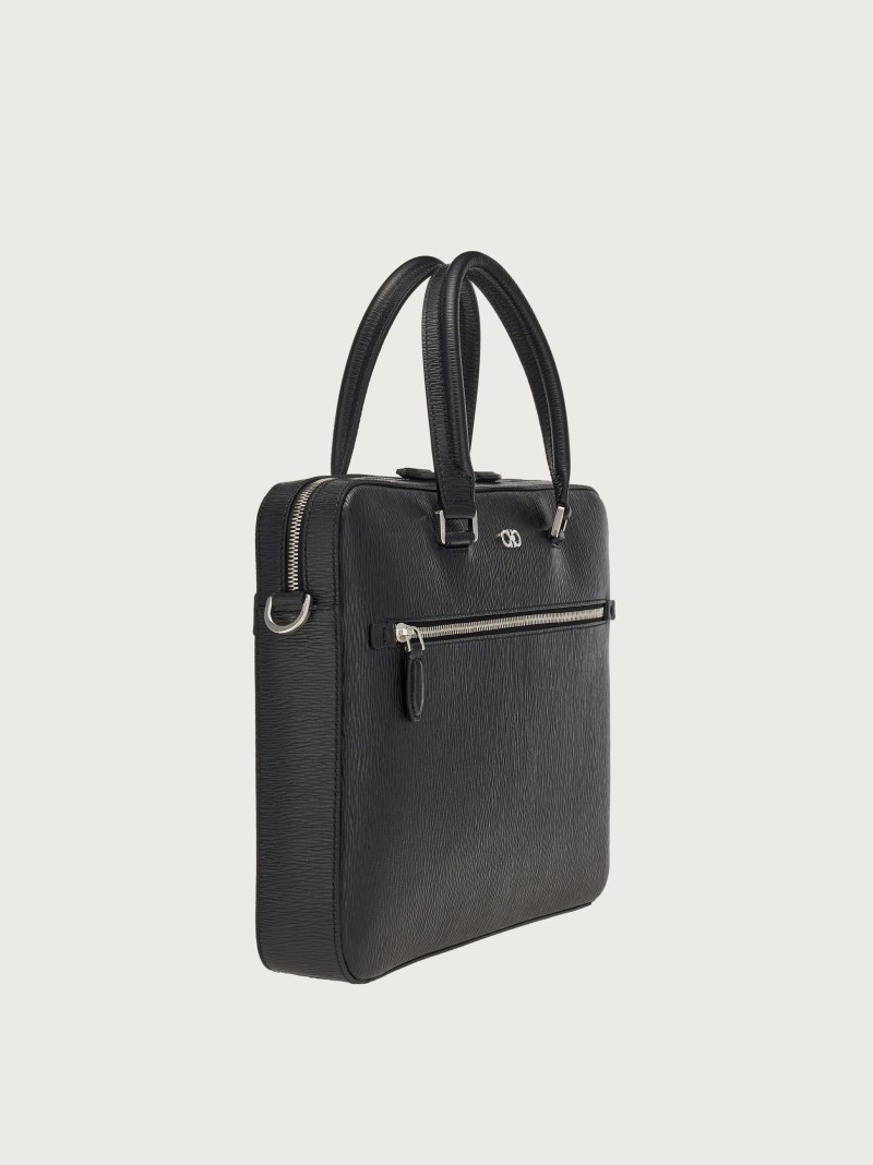 Ferragamo | Men's Gancini Business Bag - Black