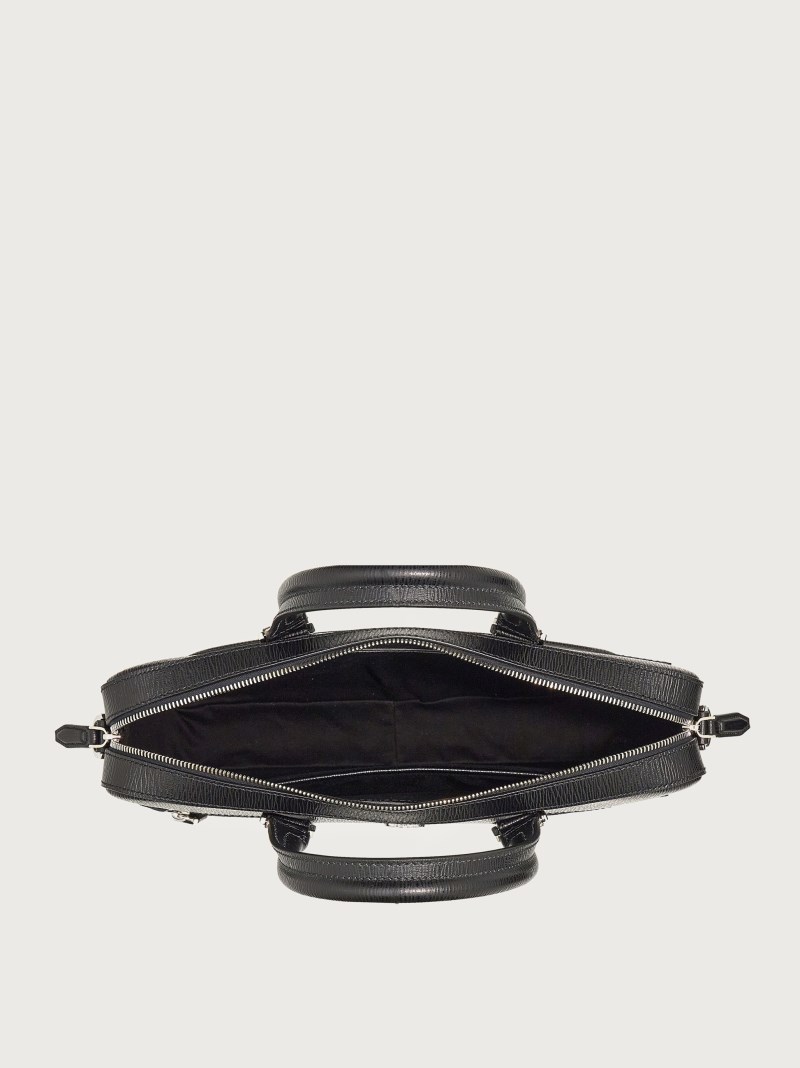 Ferragamo | Men's Gancini Business Bag - Black