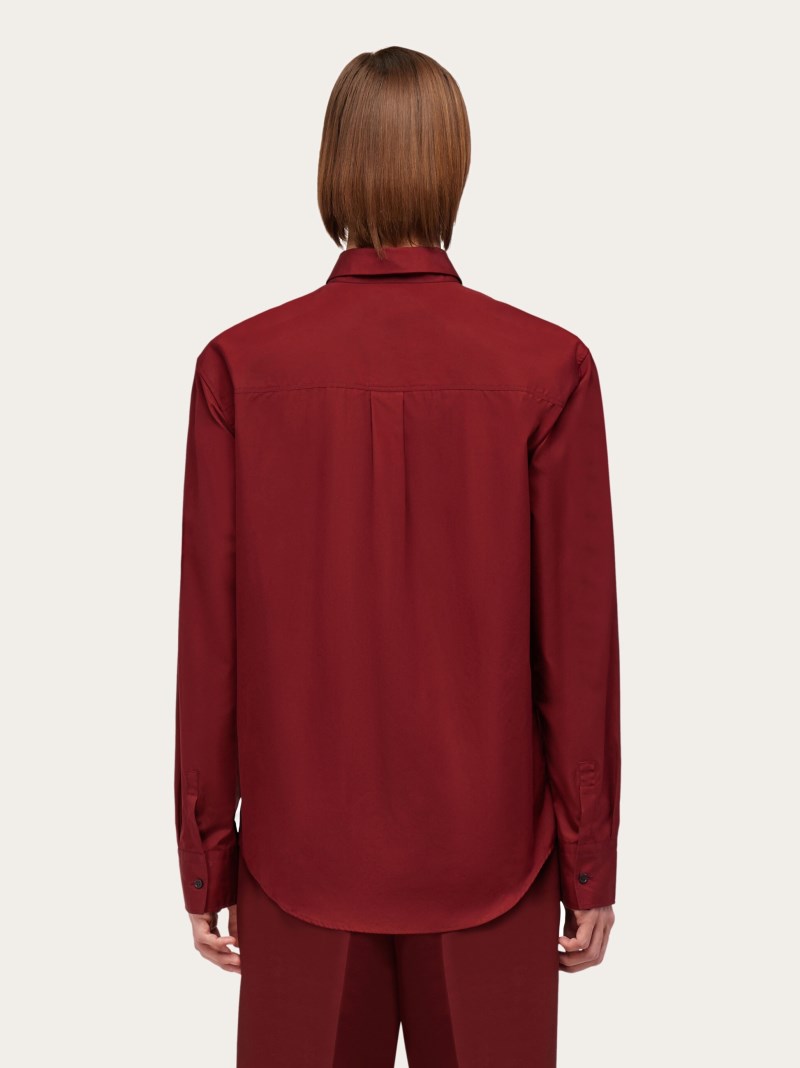 Ferragamo | Men's Long Sleeved Shirt - Bordeaux