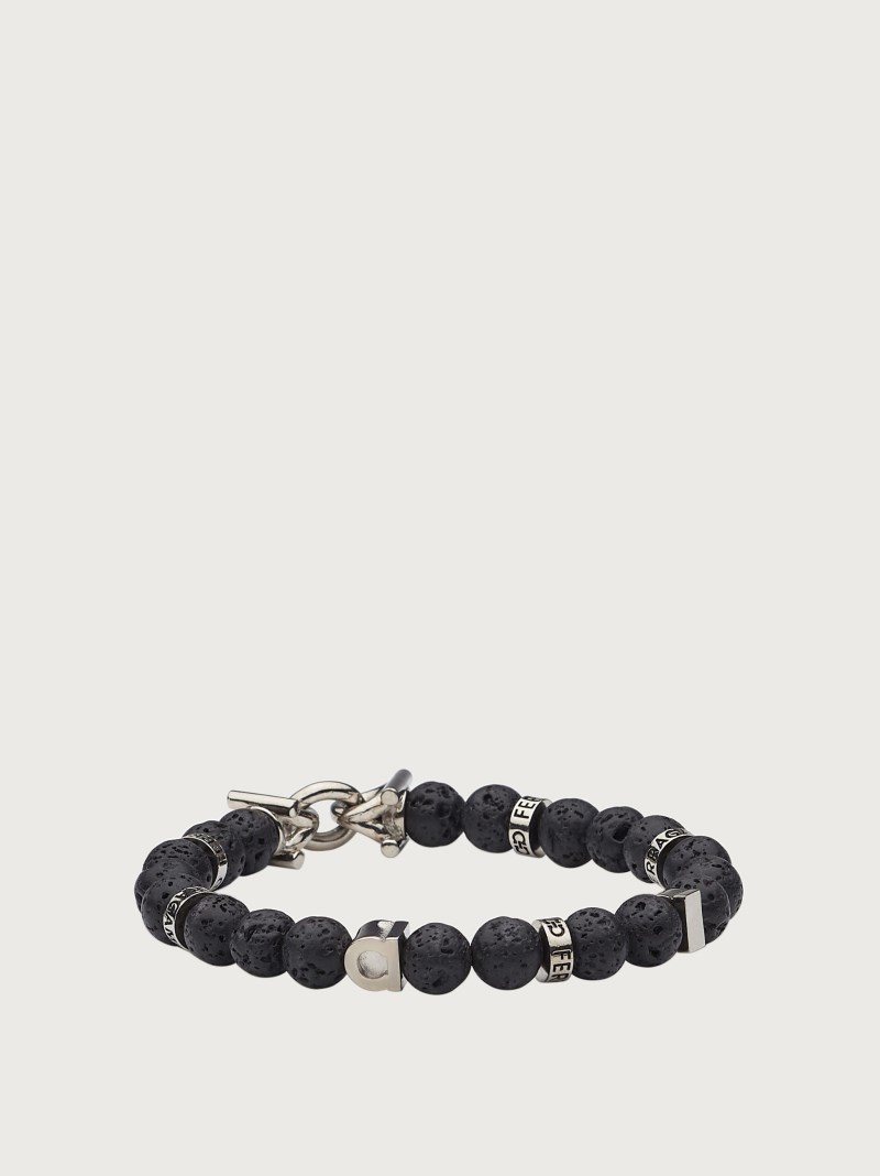 Ferragamo | Men's Elasticated Bracelet With Gancini - Multicolor (Size 19)