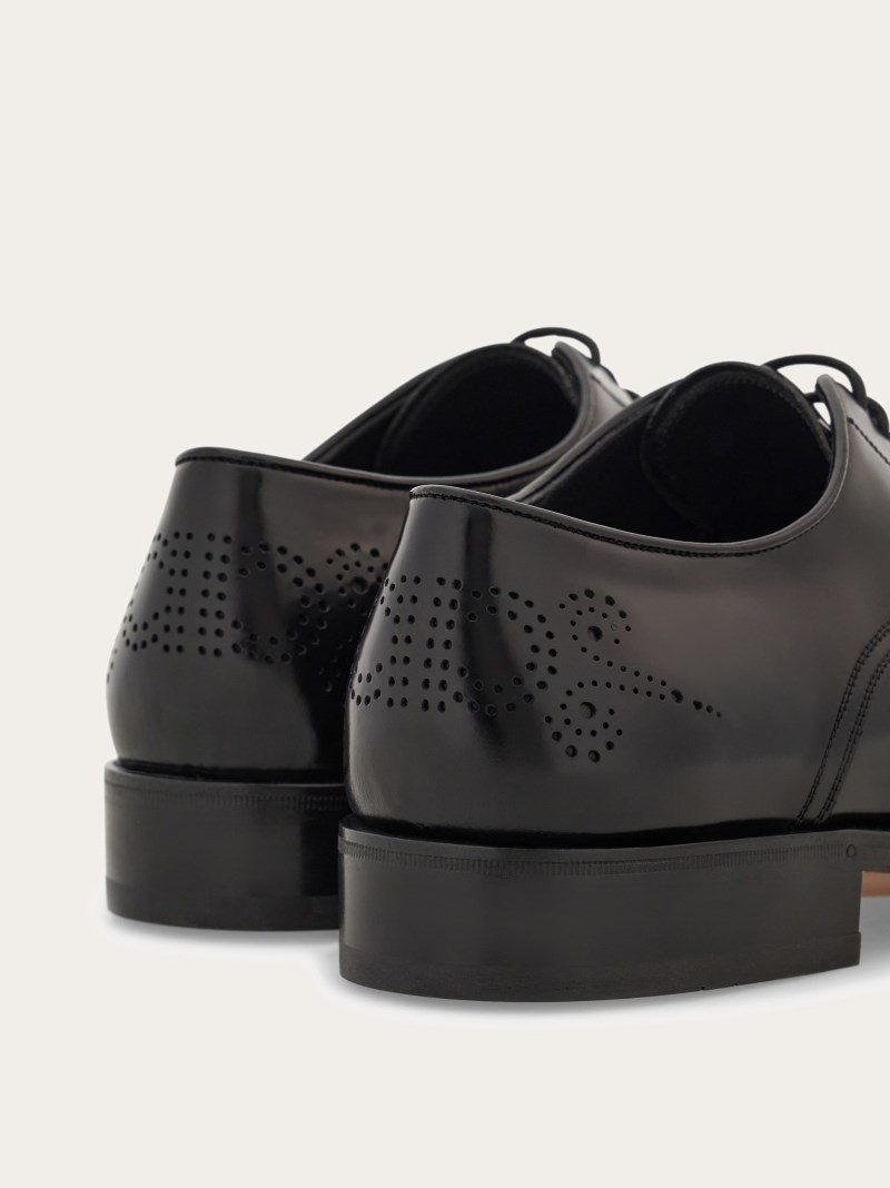 Ferragamo | Men's Derby With Toe Cap - Black