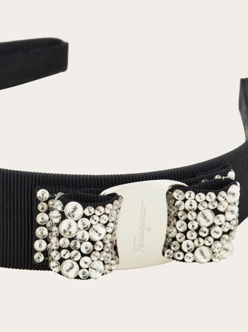 Ferragamo | Women's Vara Bow Headband - Black/Palladium
