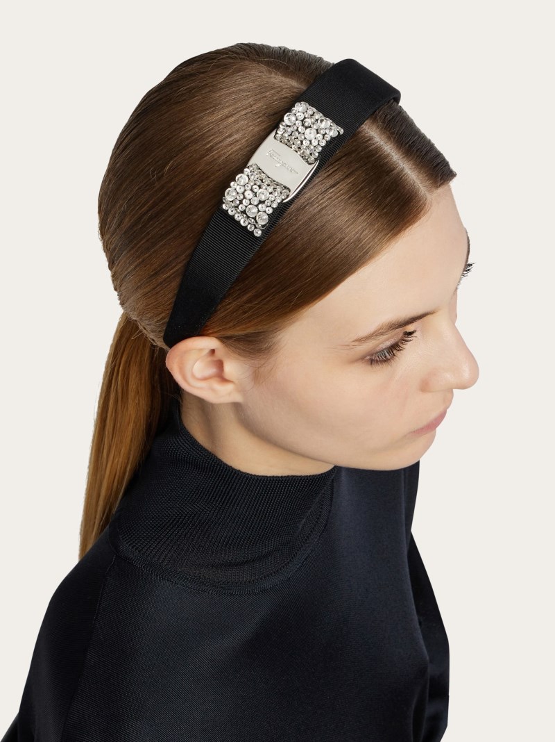 Ferragamo | Women's Vara Bow Headband - Black/Palladium