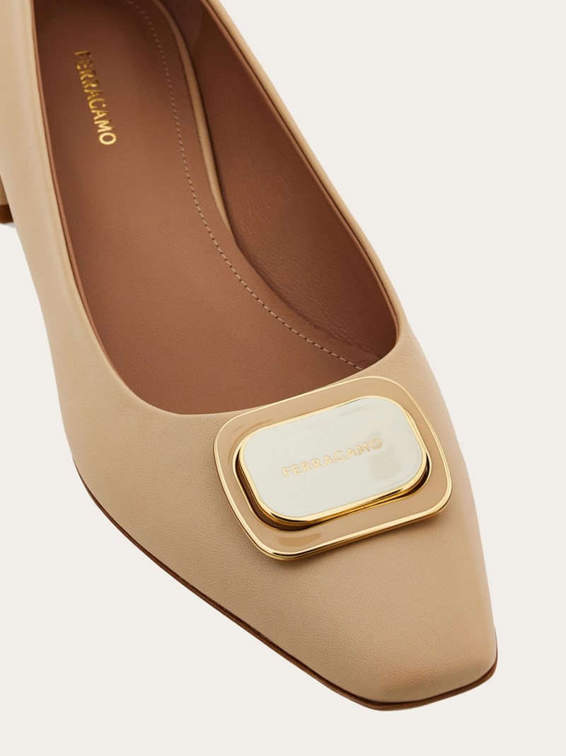Ferragamo | Women's New Vara Plate Pump - Nude