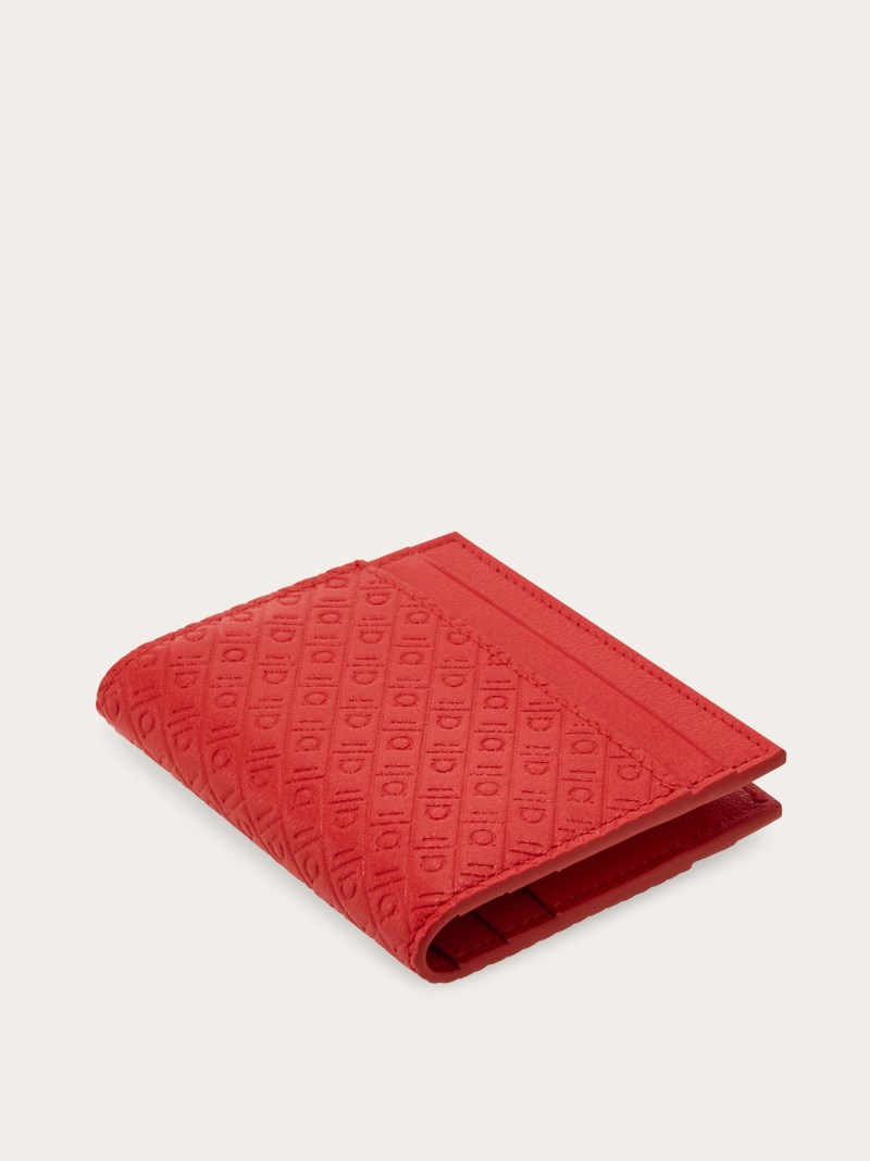 Ferragamo | Men's Monogram Credit Card Holder - Flame Red