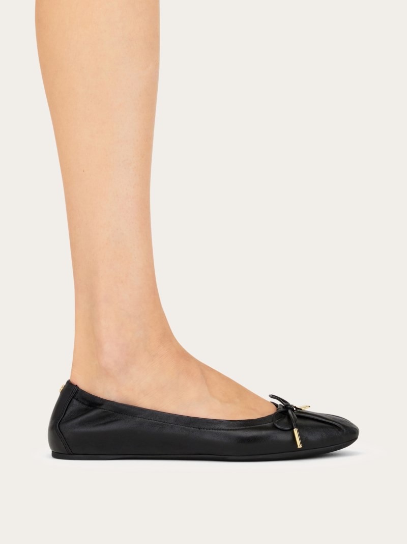 Ferragamo | Women's Elasticated Ballet Flat - Black
