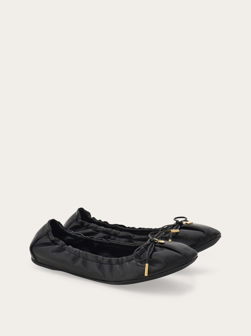 Ferragamo | Women's Elasticated Ballet Flat - Black