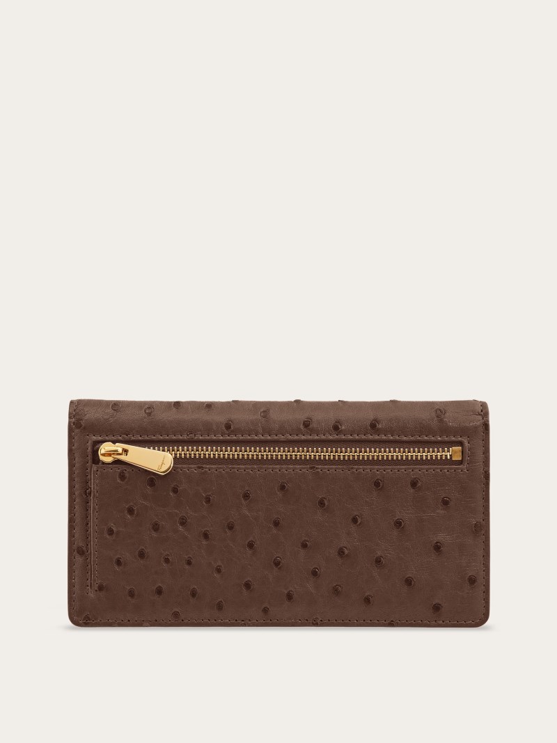 Ferragamo | Women's Gancini Continental Wallet - Clay