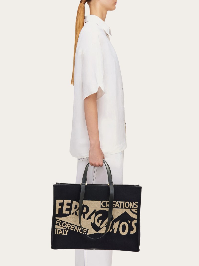 Ferragamo | Women's Tote Bag With Logo - Black