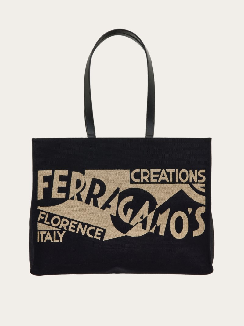 Ferragamo | Women's Tote Bag With Logo - Black