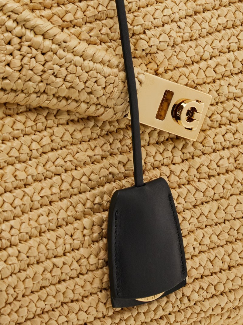 Ferragamo | Women's Hug Handbag - Natural/Black