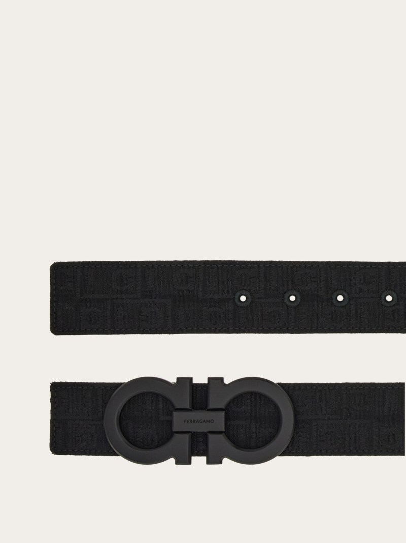 Ferragamo | Men's Fixed Gancini Belt - Black