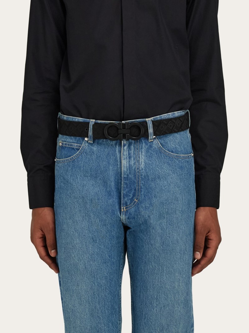 Ferragamo | Men's Fixed Gancini Belt - Black