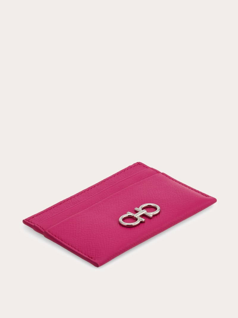 Ferragamo | Women's Gancini Credit Card Holder - Cerise Pink