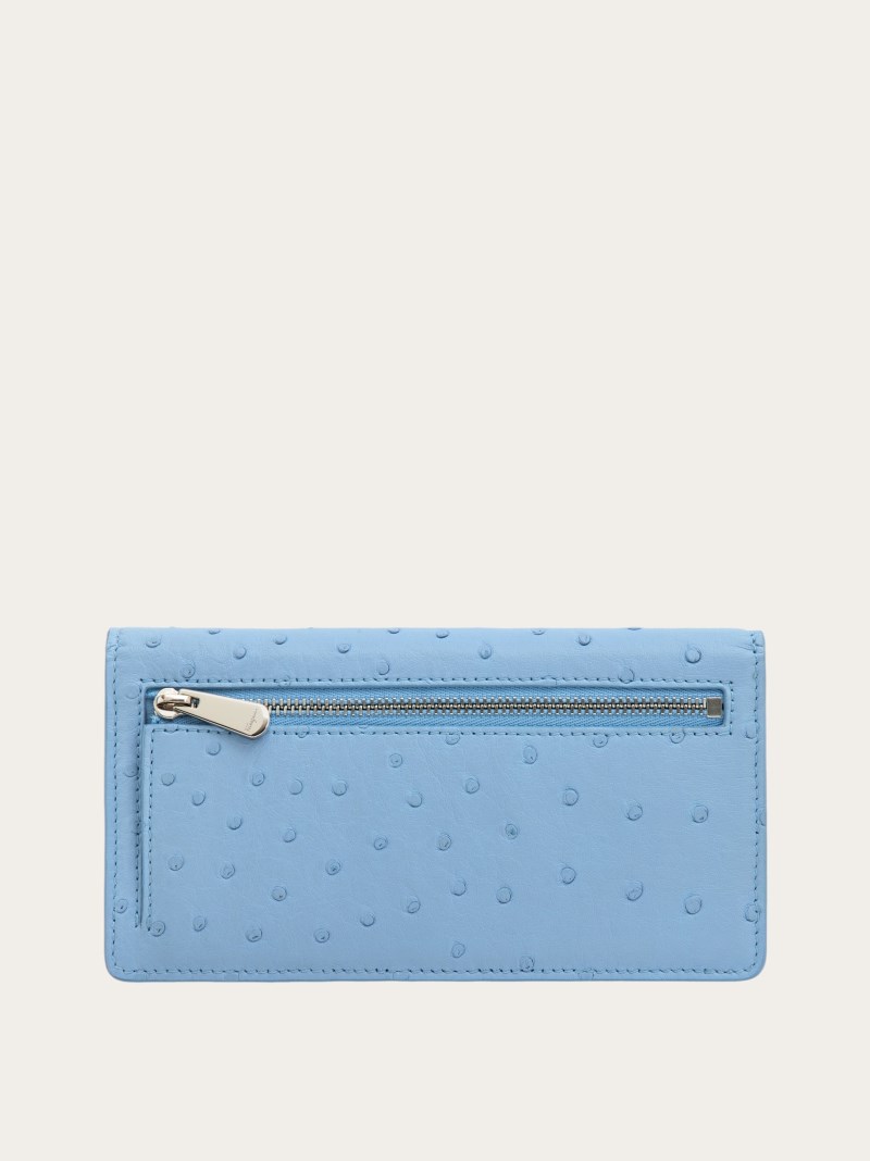 Ferragamo | Women's Gancini Continental Wallet - Sky Blue