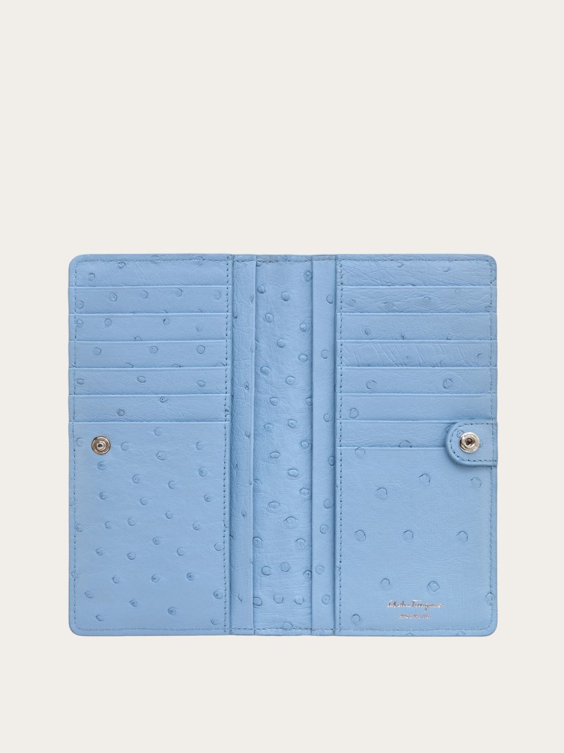 Ferragamo | Women's Gancini Continental Wallet - Sky Blue