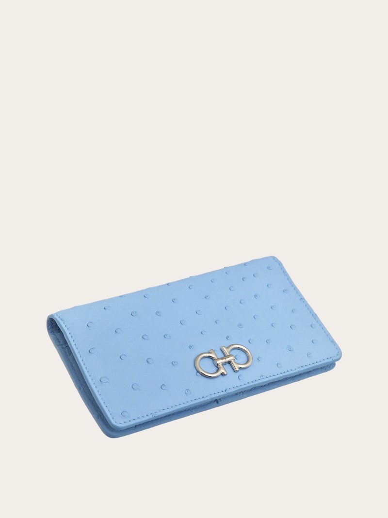 Ferragamo | Women's Gancini Continental Wallet - Sky Blue