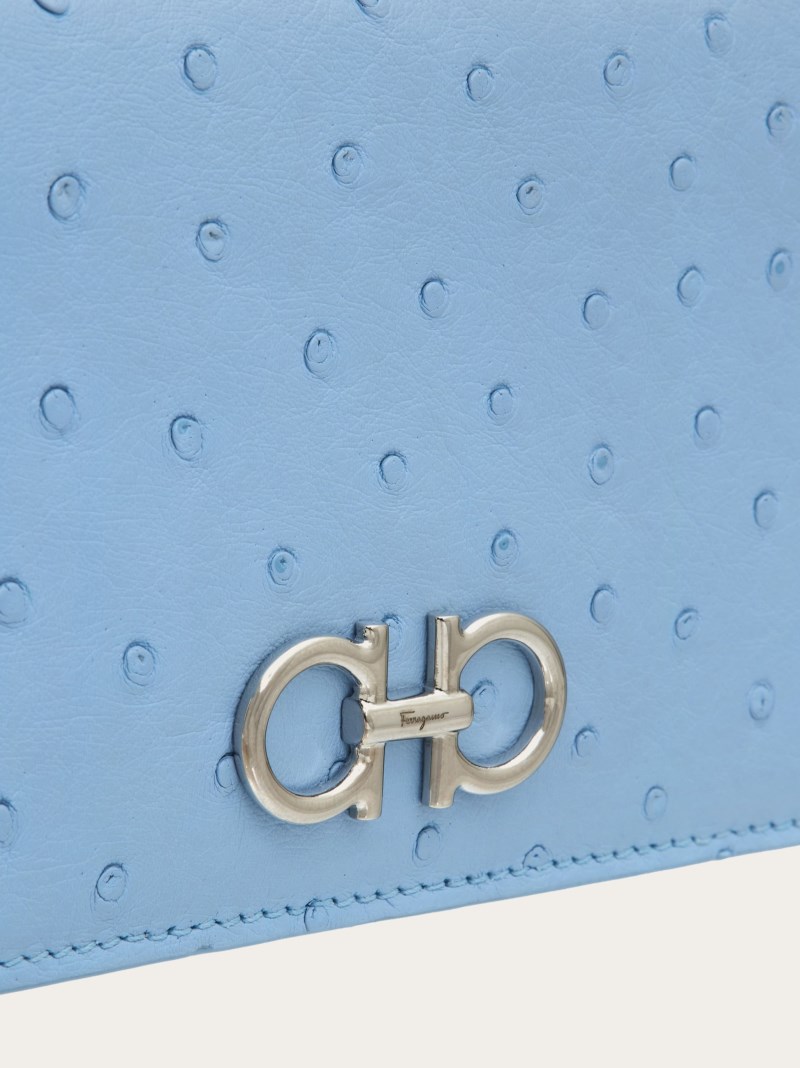Ferragamo | Women's Gancini Continental Wallet - Sky Blue
