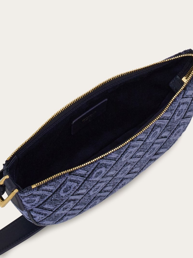 Ferragamo | Women's Monogram Mini Bag - Denim/Midnight Blue