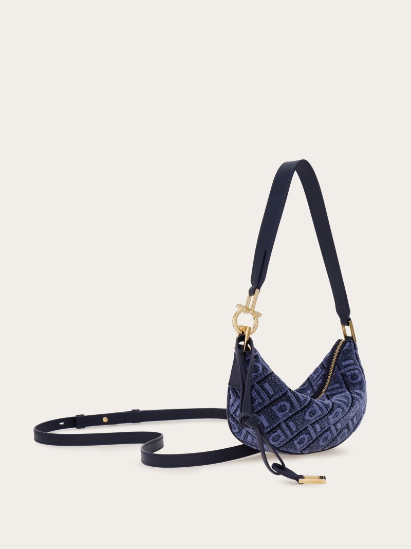 Ferragamo | Women's Monogram Mini Bag - Denim/Midnight Blue