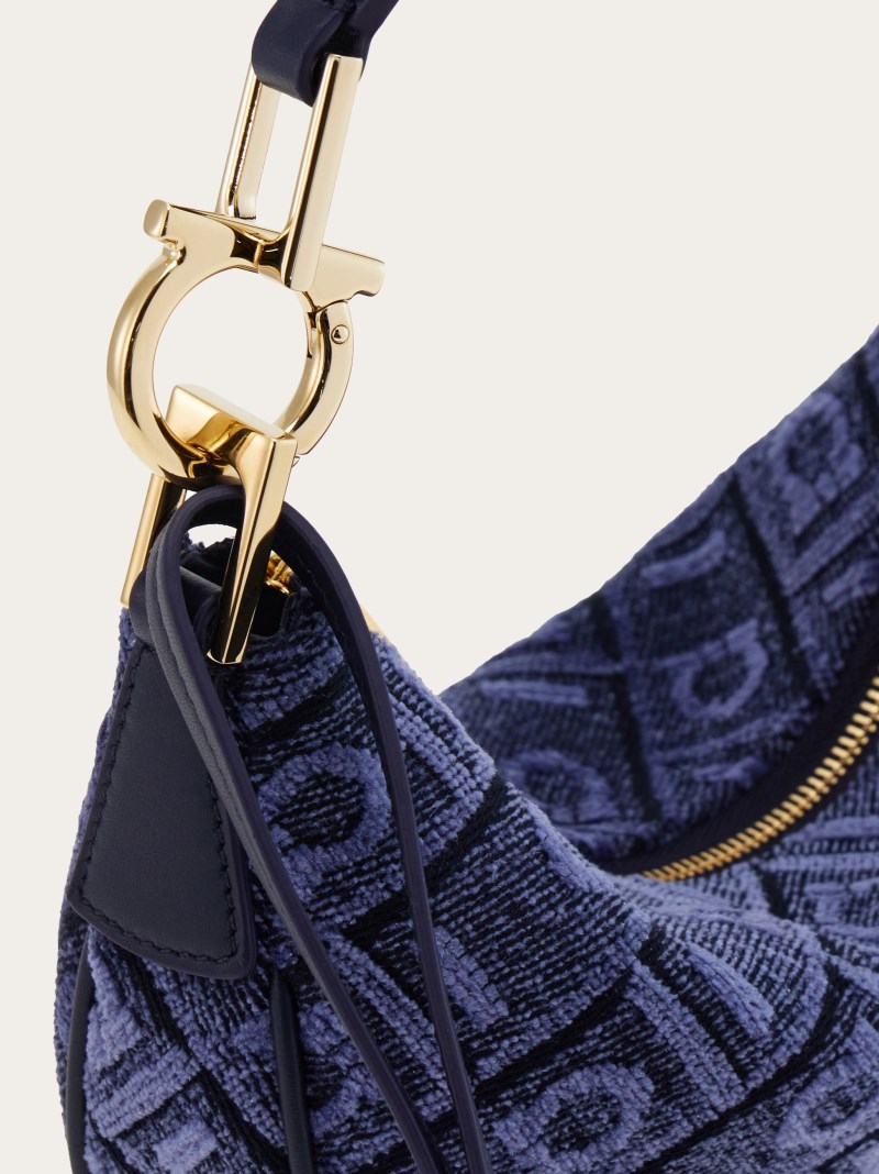 Ferragamo | Women's Monogram Mini Bag - Denim/Midnight Blue