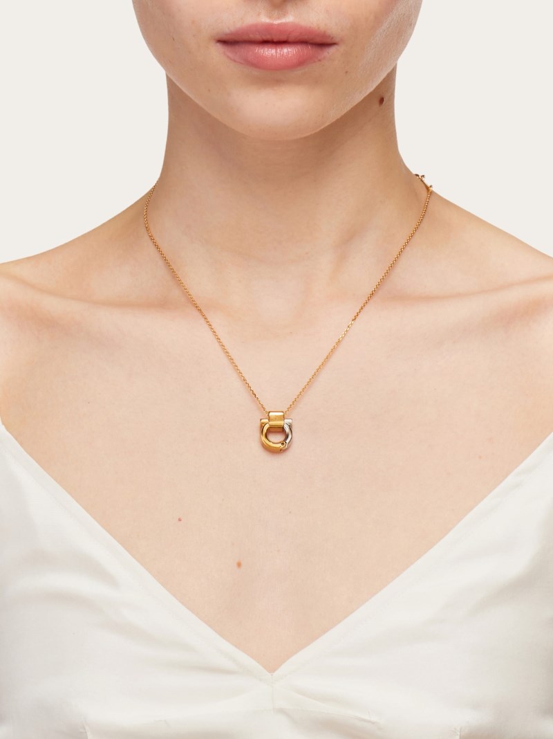 Ferragamo | Women's Gancini Pendant Necklace - Gold
