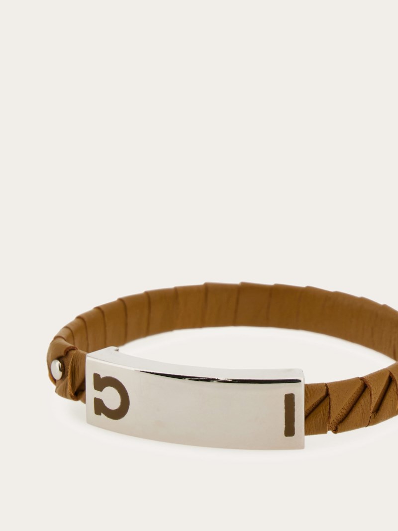 Ferragamo | Men's Gancini Bracelet - Burnt Ocher