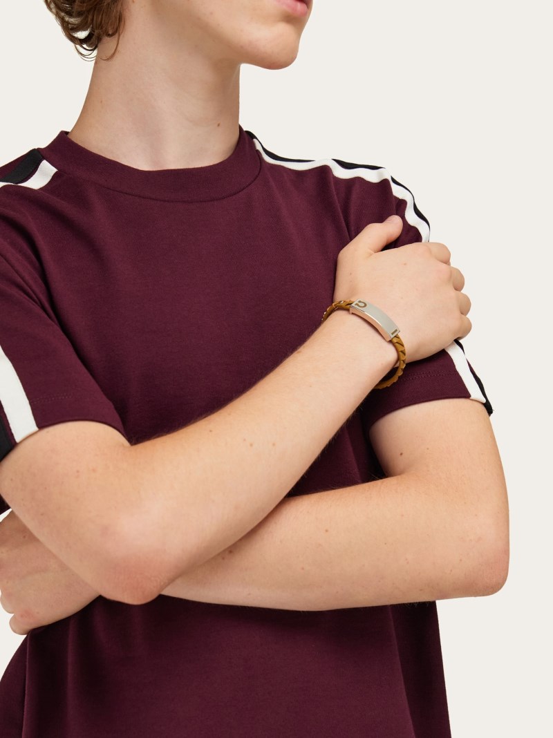 Ferragamo | Men's Gancini Bracelet - Burnt Ocher