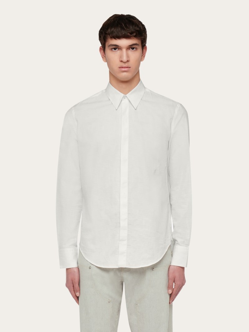 Ferragamo | Men's Long Sleeved Shirt - White
