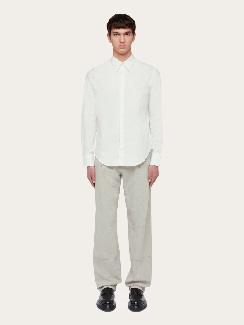 Ferragamo | Men's Long Sleeved Shirt - White