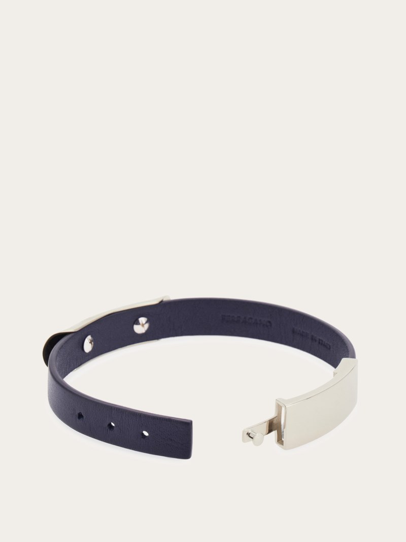 Ferragamo | Men's Bracelet With Logo - Blue