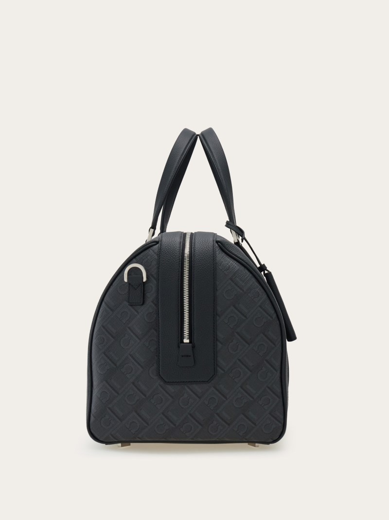 Ferragamo | Men's Monogram Duffle Bag - Black/Grey