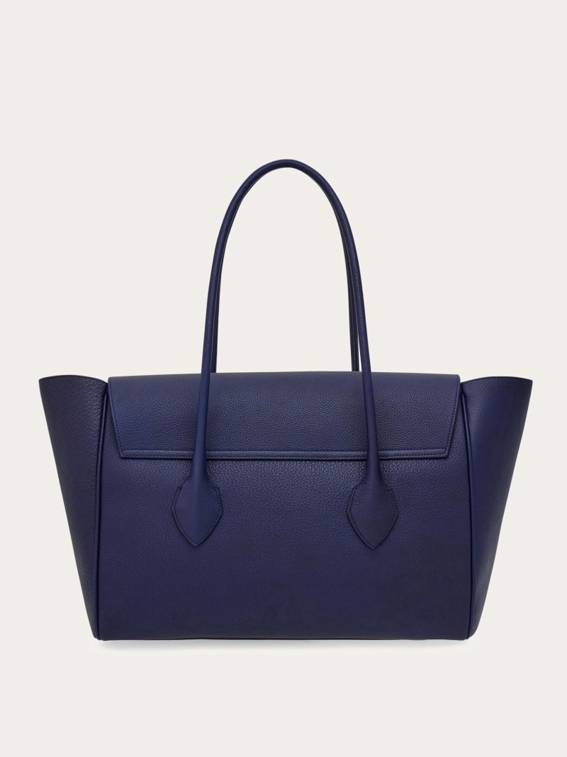 Ferragamo | Women's East-West Tote Bag - Midnight Blue