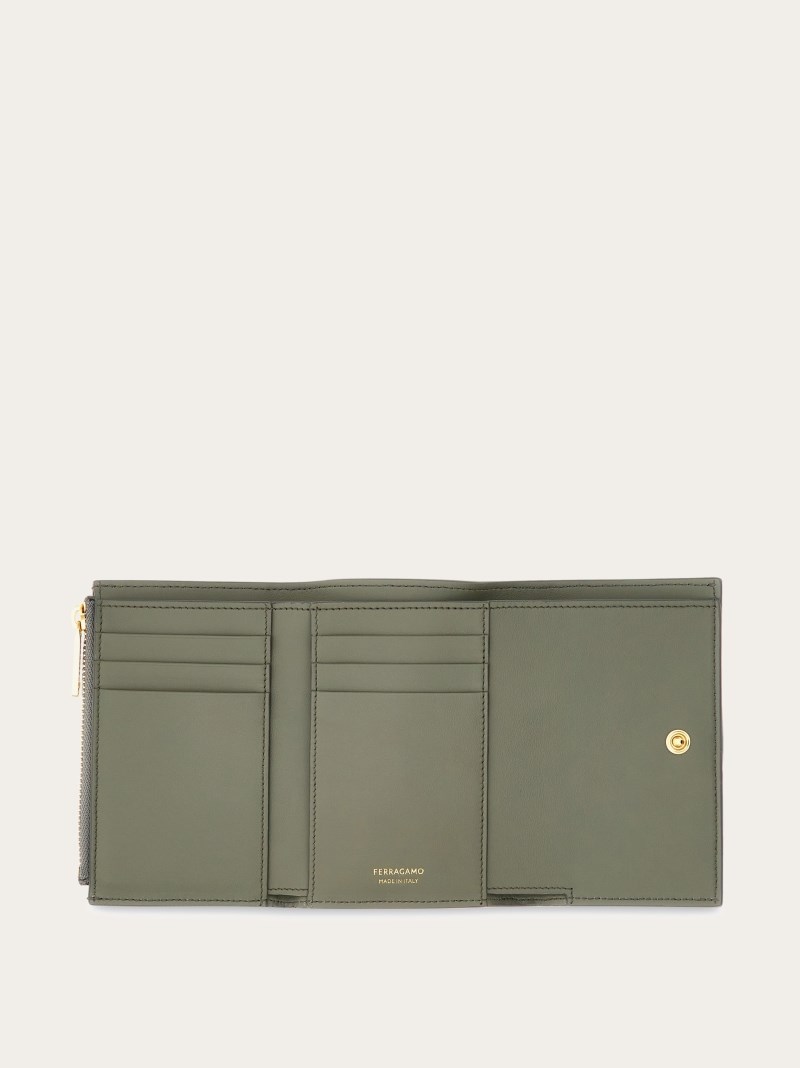 Ferragamo | Women's Hug Compact Wallet - Ash Grey