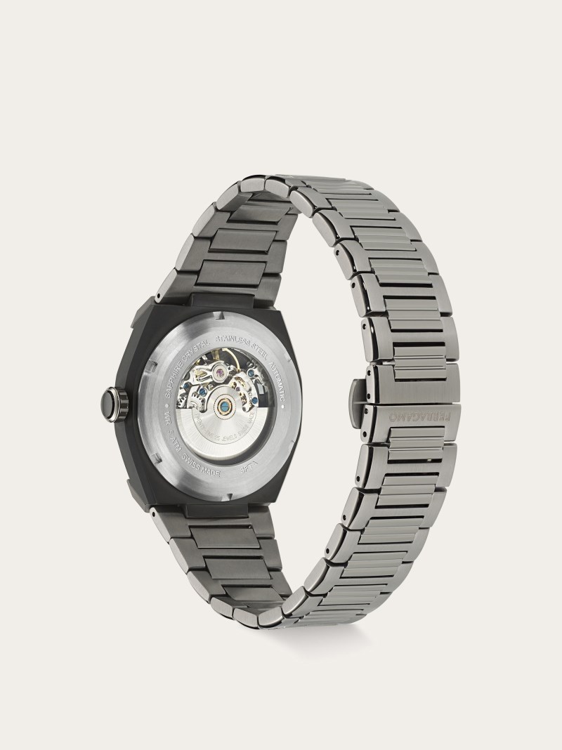 Ferragamo | Men's Supreme Skeleton Watch - Ip Gun/Black