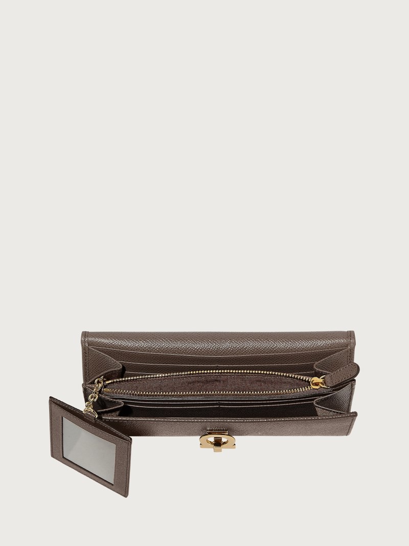 Ferragamo | Women's Gancini Continental Wallet - Cumin