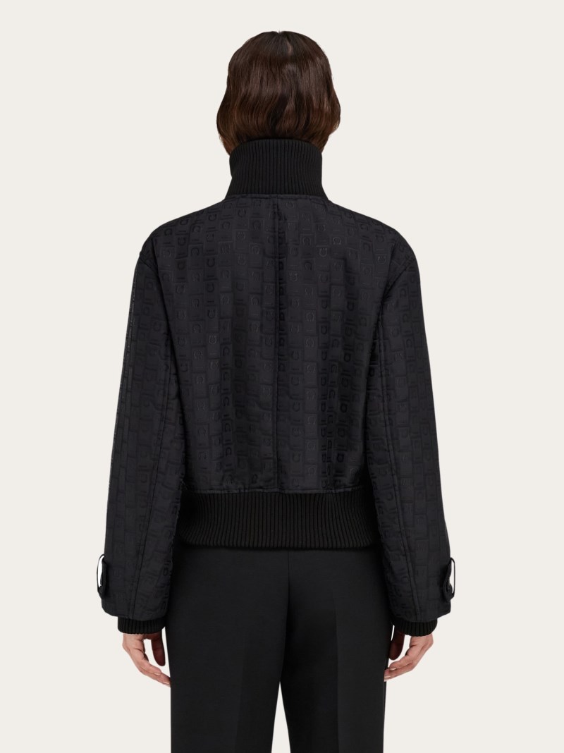 Ferragamo | Women's Monogram Nylon Blouson - Black